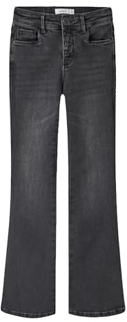 NAME IT Mädchen Nkfpolly Skinny Boot 1142-au Noos Jeanshose, Dark Grey Denim, 164 EU