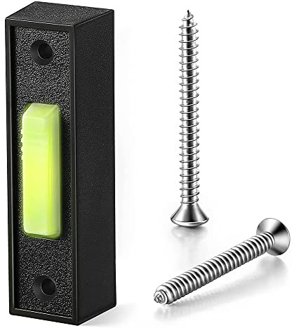 Lisher Universal Garage Door Opener Switch 41A4166 Illuminated Wired Wall Push Button Black with White Button