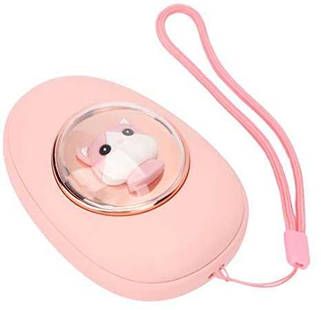 Elektrischer 2-in-1-Handwärmer – Raumkapselförmige Doppelseiten-Heiztaschen-Powerbank mit Rosafarbenem Katzen-Design