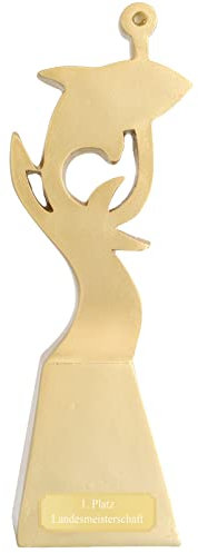 Druckspezialist Design Pokal Angeln Fisch Blain Gold mit Gravur