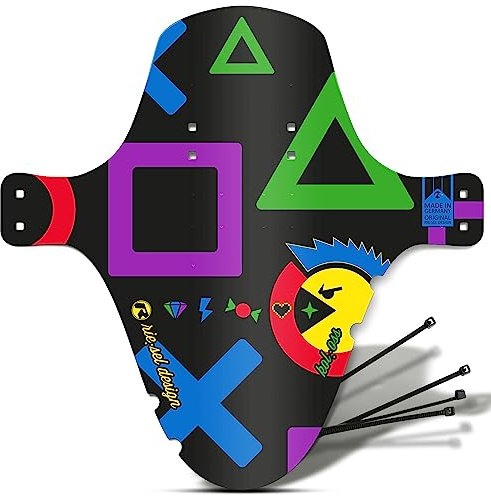 Riesel Design® 1x Mudguard - kol:OSS - XL MTB Schutzblech inkl. Kabelbinder/Stylischer MTB Schmutzfänger/Mountainbike Schutzblech als Spritzschutz für alle Radgrößen