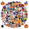 100 Stück Halloween Sticker Aufkleber Wasserdicht für Geschenk Gitarren Skateboard Fahrrad Deko, Halloween Aufkleber Sticker für Mädchen & Jungen