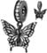 Gun Black Schmetterling Charms passen Pandora Insekt Armband, 925 Sterling Silber Butterfly Anhänger Fliege Schmetterlinge Perle mit CZ, Geschenke für Valentinstag/Enkelin/Nichte
