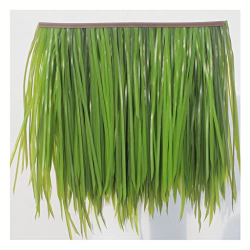 Palm Thatch Rollen Fake Thatch Simulation Thatch Fliese Umweltschutz PE Kunststoff Feuerfest Stroh Haus Dach Kunststoff Haar Gras Weingut Bauernhof Dekoration - 0,5x0,5m/Stück (Color : Yellow d, Siz