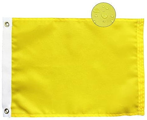 FRF FLAG Gelbe Flaggen, 30,5 x 45,7 cm, 210D Nylon, gelbe Flagge, Outdoor-Flaggen, leuchtende Farben, mit Messingösen
