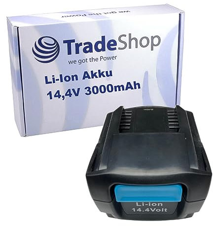 Trade-Shop Li-Ion Akku 14,4V / 3000mAh kompatibel mit Hilti SF 14-A, SFC 14-A, SFH 14-A, SFH140A, SID 14-A, SIW14-A, RC 4/36-DAB Bohrschrauber