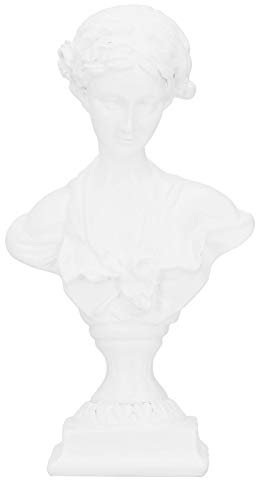 Tomotato Griechische Göttin Büste Statue, Harz Weiße Skulptur Retro Figur Statue Europäischen Stil Griechische Statue Dekor für Home Decor Couchtisch(Weiß)