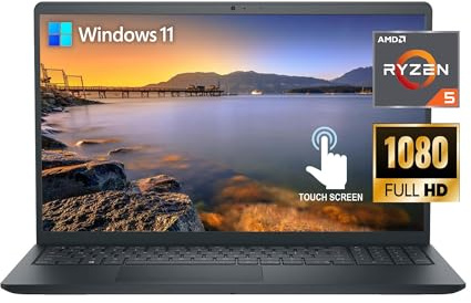 Dell Inspiron 15 3535 15.6 Touchscreen FHD Business Laptop, AMD Ryzen 5 7530U Processor (Beats i7-1165G7) 16GB RAM 512GB PCIe SSD USB-C, WI-FI, Bluetooth, HDMI, Win11 Carbon Black