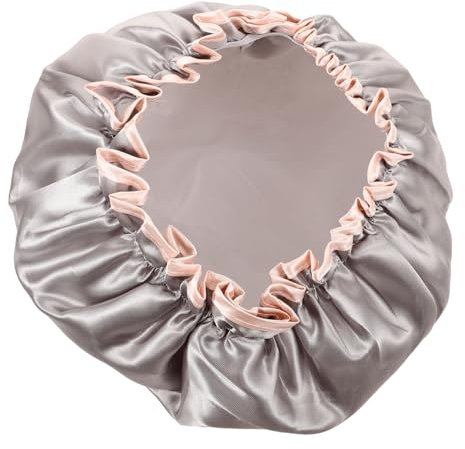 FRCOLOR Women Shower Cap Elastic Bathing Hat for Thick Hair Double Peva Design Breathable Sauna Cap Comfortable Fit for Home Spa and Bathroom Use