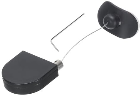 sourcing map Retractable Security Cable Lock,Remote Control Arc Terminal Lock,Remote Control Anti-Lost Rope with Double-Sided Adhesive for TV,DVD,Hardware Cable Lock 1Set Black 35.43 Length