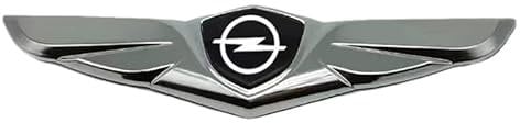 QQLADY Auto Emblem für Opel Grandland X, Logo Aufkleber Frontabdeckung Kofferraum Logo Heckklappen Etikett Metall Badge Auto Dekoration Styling Zubehör,A