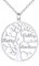 Custom4U Collier Personnalisé Prénom Arbre de Vie Collier Pendentif d'arbre Généalogique Inoxydable