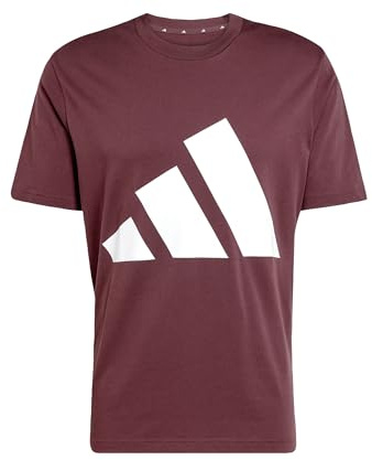 adidas Herren Essentials Big Logo Single Jersey Tee, Aurora Ruby/White, S
