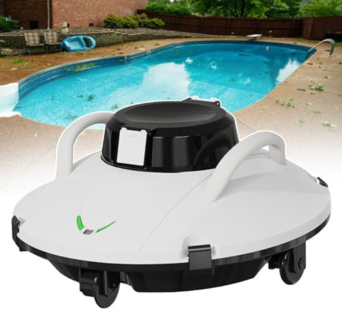 Robot Aspirador de Piscina inalámbrico Totalmente automático, Aspirador de Piscina subacuático, máquina limpiadora de Piscinas con tecnología Impermeable IPX8, para Piscinas de natación/Paisaje, 120