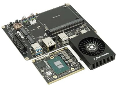 LattePanda Mu-Micro x86 Compute Module Evaluation Kit with Intel N100 Processor Up to 3.4GHz, 8GB LPDDR5 RAM, 64GB eMMC, 4K Triple Display/USB 3.2/PCIe 3.0/SATA 3.0 for Prototype Design