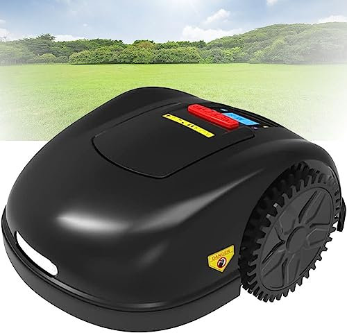 LANMFU Auto Charging Robot Lawnmower, Cordless Lawnmower, Cutting Width 28cm, Can be Controlled Via App, Climbs up to 30° Incline, Theft Protection, for Farm, Home Garden, Orchard