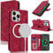 Zouzt Case for iPhone 13 Pro Max/12 Pro Max (6.7), [Compatible with MagSafe] Magnetic PU Leather Wallet Case with Card Holders and Kickstand, Wireless Charging Flip Folio Cover - Vintage Red