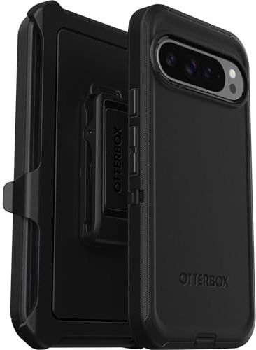 OtterBox Defender Hülle für Google Pixel 9 Pro XL, Schwarz | Stoßfest, sturzsicher, ultra-robust, Schützende Hülle, 5x getestet nach Militärstandard, Keine Einzelhandelsverpackung