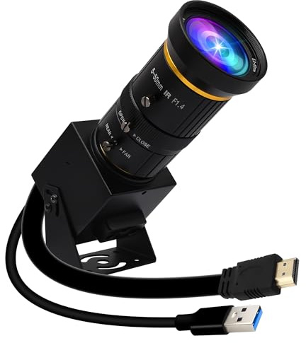 ALPCAM 4K USB Camera Video Conference Webcam with Monitor Port High Speed 60FPS USB3.0 Industrial Camera 10X Optical Zoom Camera Ultra HD 4K USB Camera for PC Computer H.264 Professional Camera