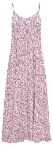 ONLY Onlnova Life Vis Gigi Long Dress AOP, Fucsia Fedora, M