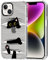 MOSNOVO Case for iPhone 14, [Buffertech 6.6ft Military-Grade Drop Protection] [Anti Peel Off Tech] Clear TPU Bumper Phone Case Cover Design - Hidden Black Cat