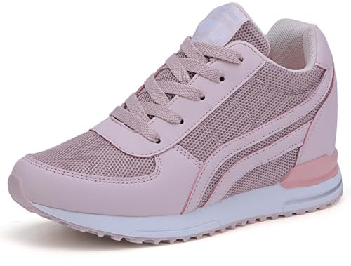 MIXSEN Sneakers con Zeppa Interna Donna Scarpe da Ginnastica Tacco 7CM Sneakers Platform Basse Sportive Fitness Wedges Passeggio