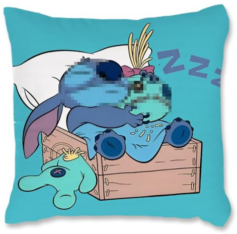 QDUODUO Kissenbezug Kinder, Kopfkissenbezug Cartoon Zierkissenbezüge, Superweich Plüsch Kissenhülle mit Doppelseitigem Muster und Verdecktem Reißverschluss für Bett Sofa Stuhl Auto, 45x45cm