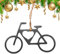 Weihnachtsbaumschmuck mit Fahrradfahrrad, Metall-Fahrrad-Auto-Anhänger, flexible Weihnachtsdekoration, hängende Ornamente für Auto, Zuhause, Geschäft