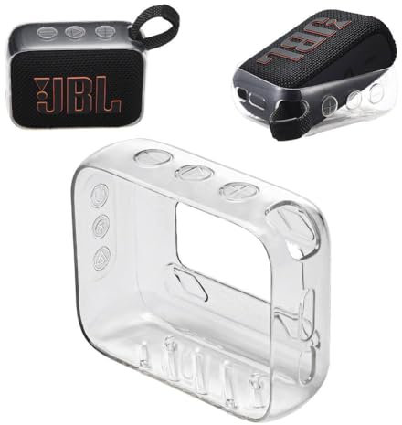 Xingsiyue TPU Transparent Cover Case for JBL Go 4 Portable Bluetooth Speaker, Anti-drop Soft Skin Case Protective Cover