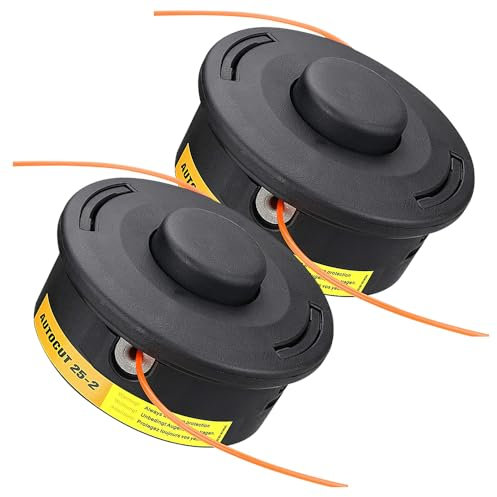 Mineup 2 Stück Mähkopf AutoCut 25-2, M10x1.0 Fadenkopf Trimmerkopf Kompatibel mit Stihl FS44 FS55 FS56 FS74 FS80 FS85 FS90 FS120 FS240 FS250 Autocut 25-2 Ersatzteile Fadenspule