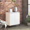 Myheimly Sideboard mit 2 Türen Kommode Anrichte Schrank Beistellschrank Mehrzweckschrank Standschrank Bücherschrank 60x35x70cm Holzwerkstoff Weiß
