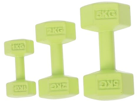 Warmhm 3 Stück Puppenhaus-Hanteln Anlage Miniaturen Bausätze gefälscht puppenhaus deko puppenhaus schlafzimmer Hantel Modell Mini-Haushantel Puppenhaus Mini-Hanteln Legierung Green