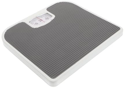 VALICLUD Báscula de baño Báscula portátil personal Escala de medición corporal Escala mecánica Escala de esfera para peso corporal Báscula de viaje Balanza de alta precisión Gel de sílice gris claro