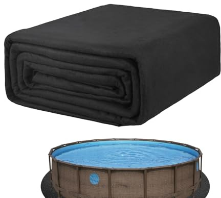 Tapis De Sol De Piscine, Tapis De Revêtement De Sol De Rond, Coussin De Protection De Piscin, Géotextile Revêtement De Piscine Hors, Installation Facile, Découpe Simple, Imperméable Et Antidérapant