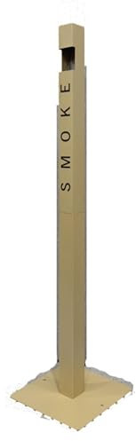 Standaschenbecher Für Den Außenbereich - Handelsübliche Tabakdose Aus Metall, Standaschenbecher Mit Deckel, Vertikaler Zigarettenstummelpfosten Aus Edelstahl, Freistehender Aschenbecher(Gold)