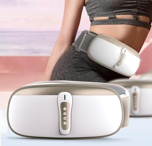 Elektrischer Bauchweggürtel – Hochfrequenz-Vibration mit heißer Kompression, 4 Intensitäten für Rückenmassage, hebt Gesäß, schlanker Bauch und Oberschenkel