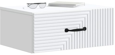 vidaXL Wandmontierter Nachttisch 2 pcs Weiß 49 x 34,5 x 20 cm, Kompakte Nachttische, Coole Möbel für Dein Schlafzimmer, rechteckig mit viel Platz für Deine Essentials
