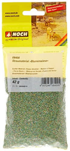 NOCH Streumaterial „Blumenwiese“, farbenfrohes Streu, 42 g Beutel für detailgetreue Landschaftsgestaltung, ideal für Spurweiten H0, TT, N, Z