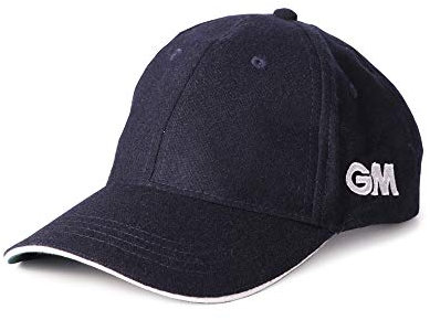 Gunn & Moore GM Cricket Hat | Cricket Cap | Pre-Shaped Two-Tone Peak | Brushed Twill | Easi-Fit Hook-and-Loop Fastener | One Size Fits All | 51 - 63 cm Circumference | Navy