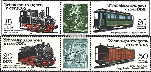 Prophila Collection DDR WZd557,WZd563 (kompl.Ausg.) (2792-2795 Dreierstreifen) postfrisch ** MNH 1983 Schmalspurbahnen (Briefmarken für Sammler) Eisenbahn/Seilbahn