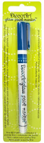 Deco Art True Blue-Glass Paint Marker, Multicolour, 19.05x5.08x1.9 cm