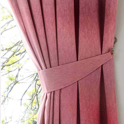 Fusion - Dijon - Pair of Curtain Tiebacks, Blush, Pink