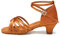 HROYL Scarpe da Ballo Latino Americano Ragazza Scarpe da Ballo Salsa Bambina con Tacco 4cm Modello-XGG Marrone 35.5 EU