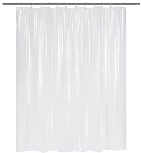 AmazerBath - Rideau de douche en plastique épais EVA 8G avec œillets métalliques robustes, étanches