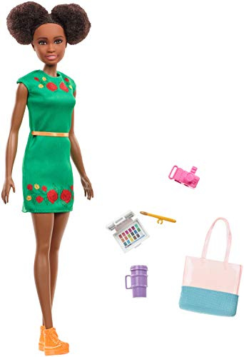 Barbie GBH92 Travel Nikki Puppe, Puppen Spielzeug ab 3 Jahren