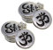 F Fityle 30 Pièces Pendentifs Breloques en Yoga Argent Tibétain Collier Porte-Clés Scrapbooking, Argent + Om