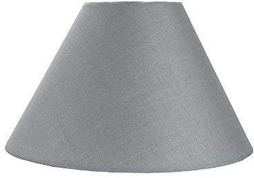 Traditional 8 Grey Cotton Coolie Lampshade Suitable for Table Lamp or Pendant by Happy Homewares