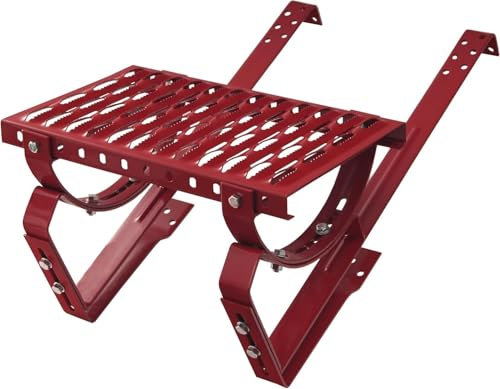 Komplett Laufrost 1000 mm für Schornsteinfeger Steigtritt für Dachziegel und Biberschwanzziegel zum Einhängen Dachtritt inkl. Montagematerial, 10 Farben (RAL 3004 - Kirsche)