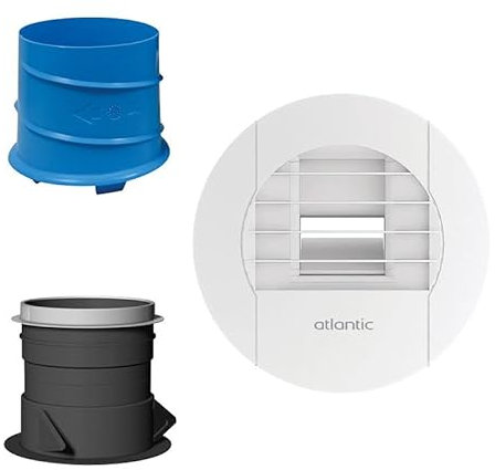 kit bouche extraction hygroréglable - sdb - diamètre 80 mm - 15 / 45 m3/h - atlantic 526572