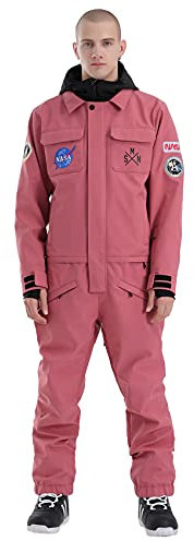 GSOU SNOW Herren Skianzug Einteiler Schneeanzug Snowboard Isolierter Skioverall Wasserdicht Winddicht für Skifahren Outdoor